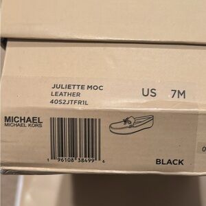 Michael Kors Black Leather Juliette Moccasins